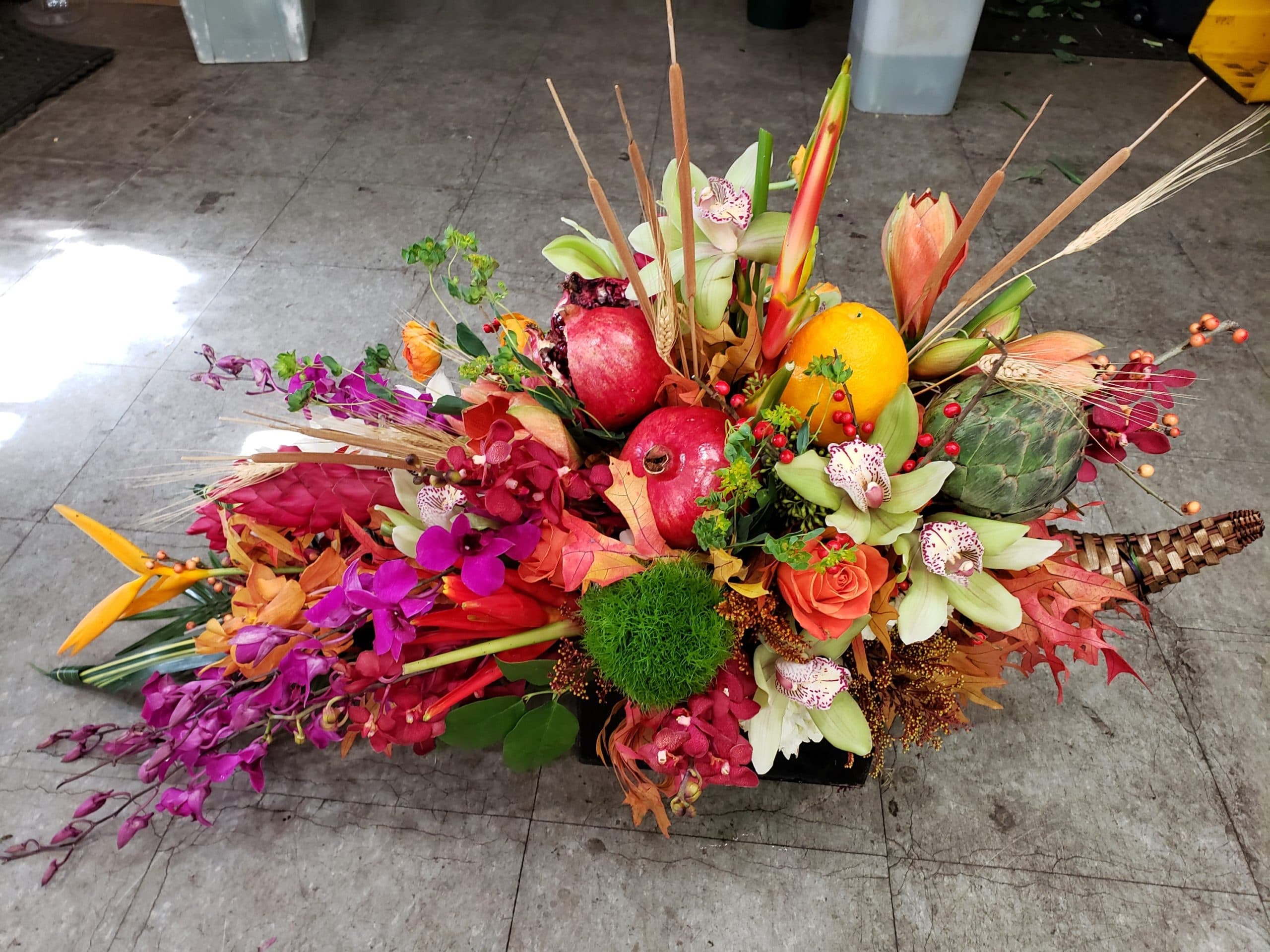 Abundant Table low centerpiece arrangement
