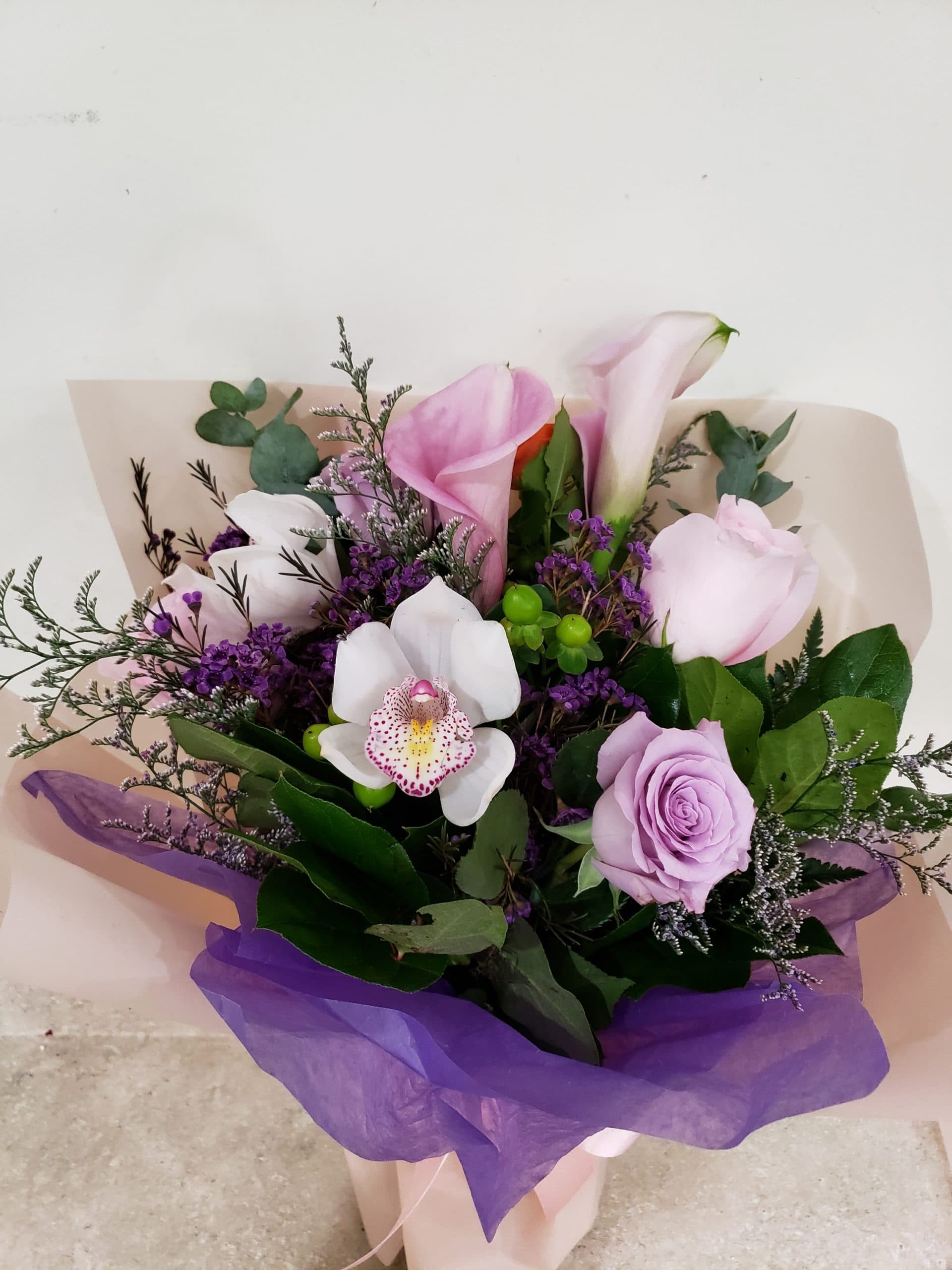 Dusky Bloom mauve and plum bouquet