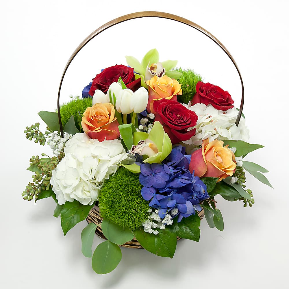 Eclipse Garden arrangement in burgundy and plum