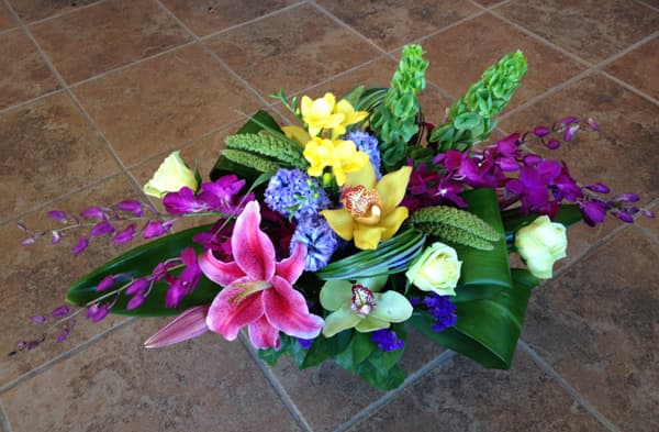 Neon Tropic arrangement in electric pink and lime