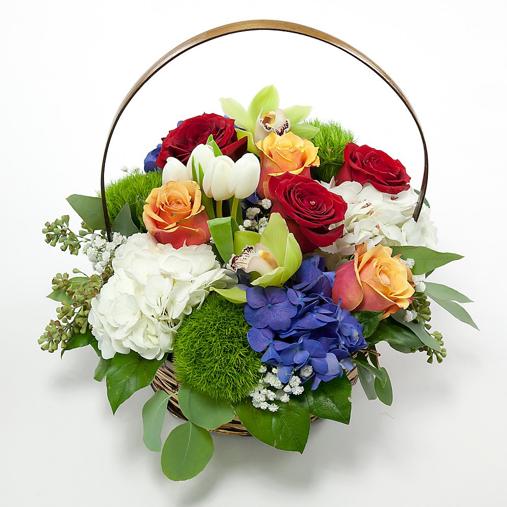 Eclipse Garden arrangement in burgundy and plum